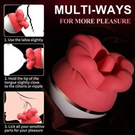 2in1Rose Toy Tongue Licking Sucking  Vibrator for Woman sexy toys women sex full  body toy sexs wome