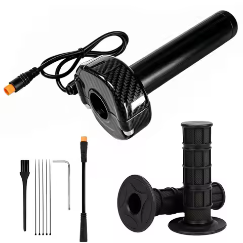 Ebike Full Twist Throttle Grip For TST R002 , 3 Pin Ebike Throttle Kit With Adapter For Jasion,Macfo