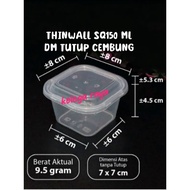 Thinwall Sq DM150ml convex cap, 25 pcs