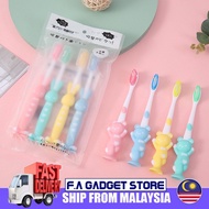 Kids Children Cute Comfortable Safe Toothbrush Soft Toothbrush Berus Gigi Kids Toothbrush 4 pcs set 