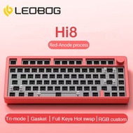 AULA LEOBOG Hi8 Aluminum BareBone Keyboard Kit 75% GASKET RGB Hot Swappable Custom Keyboard with Kno