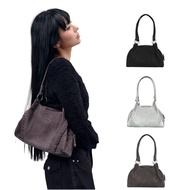 Korean Niche ASON Stray Bag Blogger Same Style Underarm Bag Mini Motorcycle Shoulder Bag Large Capac