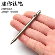 Gun Bolt Pen Mini Keychain EDC Pendant Creative Travel Pocket Pen Ballpoint Pen Portable Titanium Al