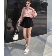 Quần Shorts Ống Rộng Cạp Cao m610 THỜI TRANG KENCHI