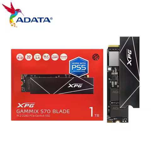 ADATA XPG GAMMIX S70 BLADE PCIe Gen4x4 M.2 2280 Internal Solid State Drive 1TB Internal Gaming SSD f