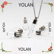 YOLANDAGOODS Wishing Bottle, Transparent Glass Ashes Holder Glass Bottle Necklace, DIY Fillable Keep