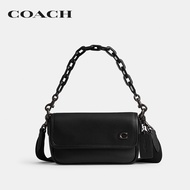 COACH กระเป๋าสะพายข้างผู้ชายรุ่น Charter Flap Crossbody 18 CR754 BLK สีดำ