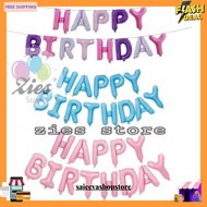 Happy Birthday Letter Foil Balloon Set Light Pink Happy Birthday/ Set