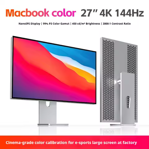 27"4K 144Hz 120Hz Monitor Nano IPS Black 10Bit 3000:1 sRGB100% Ergonomic Stand for Professionals wit