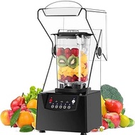 Commercial Blender Smoothie Maker, 2L Electric Stand Mixer 17000rpm Blade Ice Crusher with Sound Enclosure, 5 Presets, Silent Broken Wall Cooking Machine,For Smoothie, Fruits