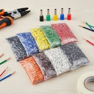 1000/ E0508 1008 1508 7508 2508 1000pcs/Pek Ferrule Terminal Kabel Bertebat E0508 1008 1508 7508 250