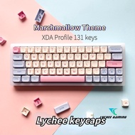 Lychee Keyboard Keycaps Cute Marshmallow Pattern Cream Yellow XDA PBT G66 g80 75v3ciy68 84 87 104 10