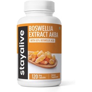 STAY ALIVE Boswellia Serrata Extract Capsules 1000mg with AKBA and 65% Boswellic Acid, 12:1 Resin Ex