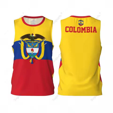 Colombia Flag Men Basketball Sports Running Fitness Multifunction Sleeveless tshirt Exclusive Custom