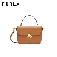 FURLA กระเป๋าถือผู้หญิง รุ่น SFERA MINI TOP HANDLE สี BRANDY