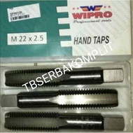 Wipro Handtap M20x1.5 / M20x2.0 / M20x2.5 / M22x1.5 / M22x2.0 / M22x2.5 Right Thread Hand Tap M20x1.