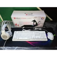 ₮㏄∟✓✚INPLAY STX540 COMBO 4 IN 1 COMBO RGB KEYBOARD / MOUSE / HEADSET / MOUSEPAD[white/pink/black]