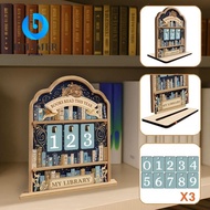 BTLIMER Books Tracker, Handmade Reading Counter, Wooden 2D Years Gifts