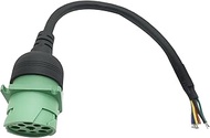 Type 2 Green 9pin J1939 Female to Open Cable 1ft/30cm
