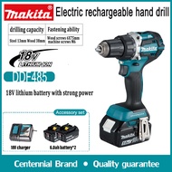 (100% authentic) Makita DDF485 Cordless Electric Drill Electric screwdriver cordless Electric drill cordless Household electric tool Brushless impact screwdriver Attach 2 sections 18V battery