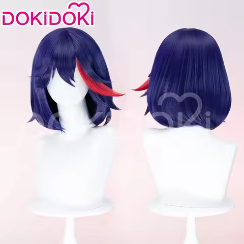 IN STOCK Matoi Ryuko Wig Anime KILL la KILL Cosplay Wig DokiDoki Women Navy Blue 35cm Short Hair Ryu