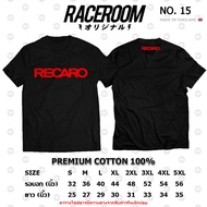 RACEROOM Black T-Shirt No Biased Cotton100 RECARO-15