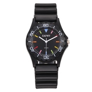 TTime Fashion Casual Watches 50M Waterproof Quartz Wristwatches Black rubble bands Kids Clock boys H