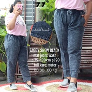 Baggy snow black/baggy jumbo jeans/baggy pants jeans