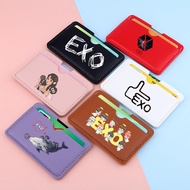 Korean EXO Card Bag Mini Pu Leather Card Purse Coin Holder Wallet