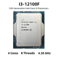 Intel Core i3-12100F Processor New 3.30 GHz 4 Cores 8 Threads 12 MB 12th Generation CPU Sockets FCLG