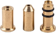 SquEqu 3 Pack Gas Refill Adapter Set Nozzle Reusable Brass Inflation Head Valve Adaptor Tips Cap for