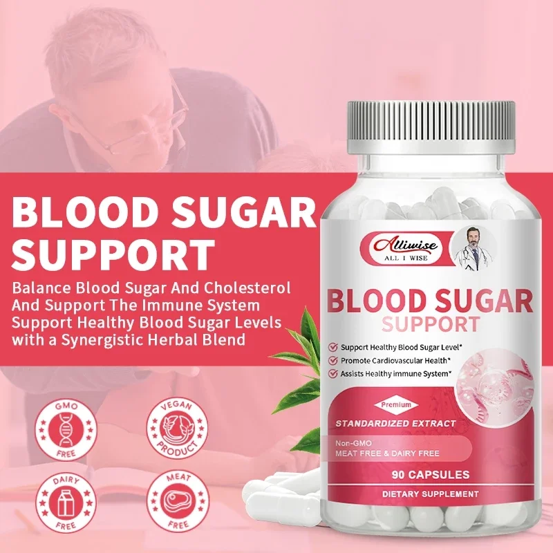 Alliwise Blood Sugar Support 800Mg(90แคปซูล)-ลดระดับ น้ำตาล รองรับระดับน้ำตาลให้ปกติด้วย อบเชย,มะระ,