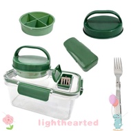 LIGHTHEARTED Mason Jar Salad Container, Rectangular Design Sealed Jar Salad Pod, Fresh Box Portable 