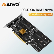 MAIWO M.2 NVMe SSD Accelerated Four-Disk Raid Array Card Array Card M Key PCI-e 3.0 GEN 3 X16 5 RAID