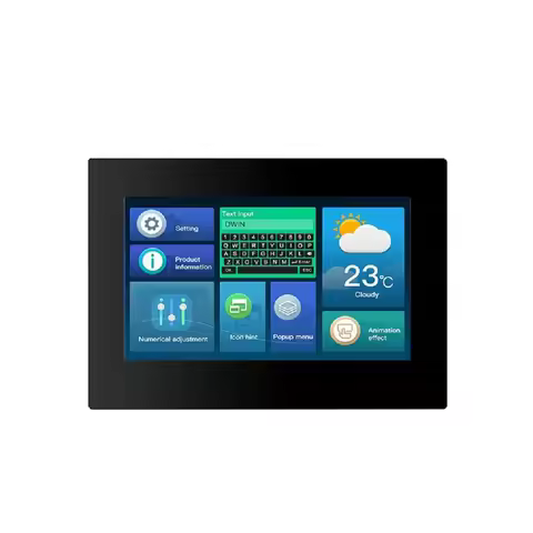 DWIN 7" HMI Intelligent Display TN 800x480 LCD Module Screen Resistive Touch Panel With Shell For Ar