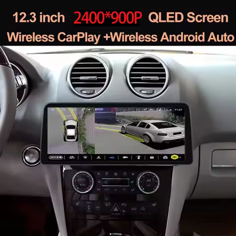 12.3 inch For Mercedes Benz ML 320 ML 350 W164(2005-2012) GL Car Radio Bluetooth Player Carplay Mult