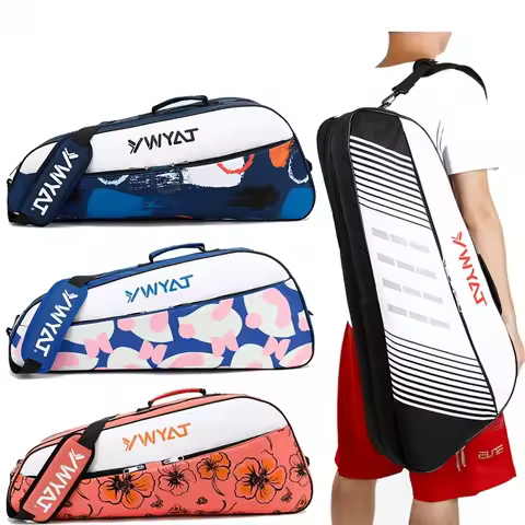 2023 Badminton Bag Single Shoulder Portable 3 Badminton Rackets Bag Men's Women Backpack Tennis Bag 