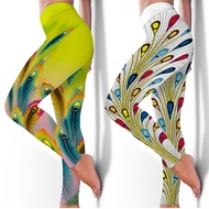 1220Gym Sports Leggings For Women Seamless Leggings Training Running Yoga Fitness Pants Colorful Print Gym Trousers Tight Sportswear