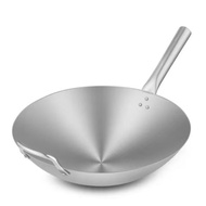 Long Handle Stainless steel frying pan wok