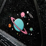 【SARA】Car Personality Creative Cartoon Planet Car Sticker Outer Space Planet Sticker Scratch Cover S