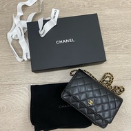 Chanel woc 近全新 羊皮黑金