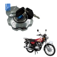 Motorcycle Fuel Gas Tank Cap Cover Lock Set for Honda CG125 CG 125 Spare Parts Aluminium Fuel Gas Tank