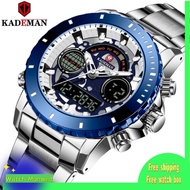 KADEMAN K9102 Stainless Steel Watch Men Waterproof Business  calender luminous Men Watch Jam Tangan lelaki original