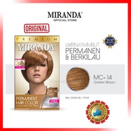 Miranda Premium Hair Color MC-14 Golden Brown Pewarna Rambut Permanen Tanpa Bleaching Semir Rambut Y