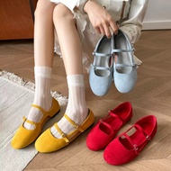 Doll shoes big size 40 41 42 feminine ballet style, round toe, flat sole slightly lolita style