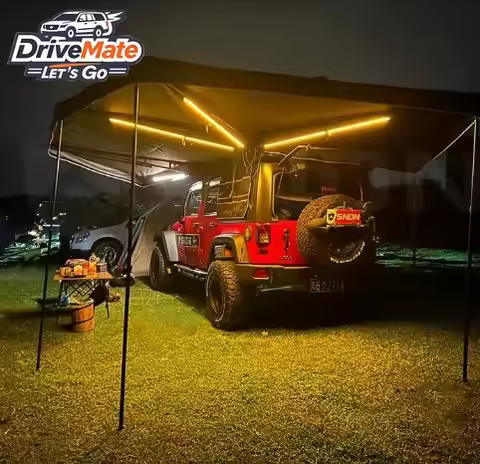 Overland 4x4 270 SUV Car Off-road 2.5m Camping Freestanding 270 Degree Awning Weatherproof