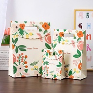 Gift Bag Hard Paper Bag with cute lid in red and blue flower shape T02 for birthdays, valentines, ho