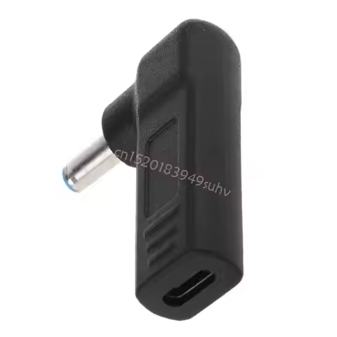Type-C Female to 4.5x3.0mm Male Plug Adapter 90° for DC Power Converter fit for HP for Envy Eliteboo