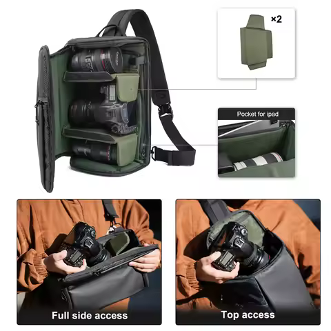 Portable Photography Handbag for Canon EOS M50 II/R50/R8 DSLR Storage Unisex Short Trip Crossbody Ba