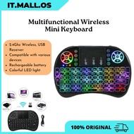 Mini Wireless RGB Keyboard Mouse Combo for Smart TV, TV Boxes, Gaming, PCs